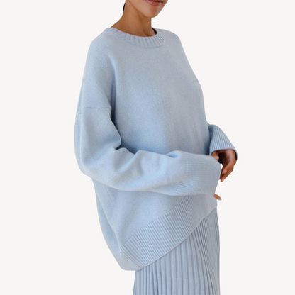 Large Soft Wool Crew Neck Sweater for Women