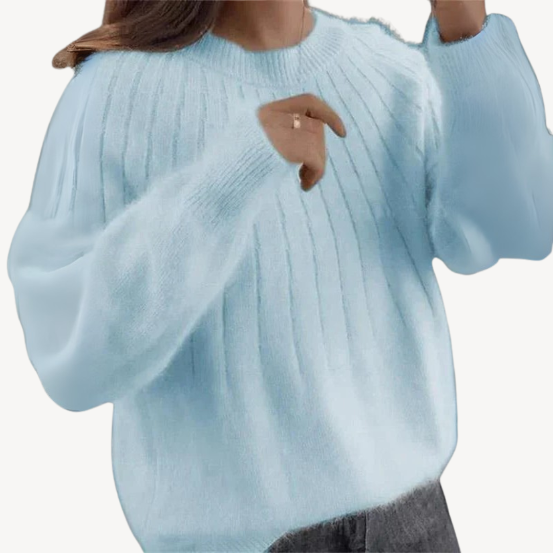 Textured Knit Sweater for Ladies