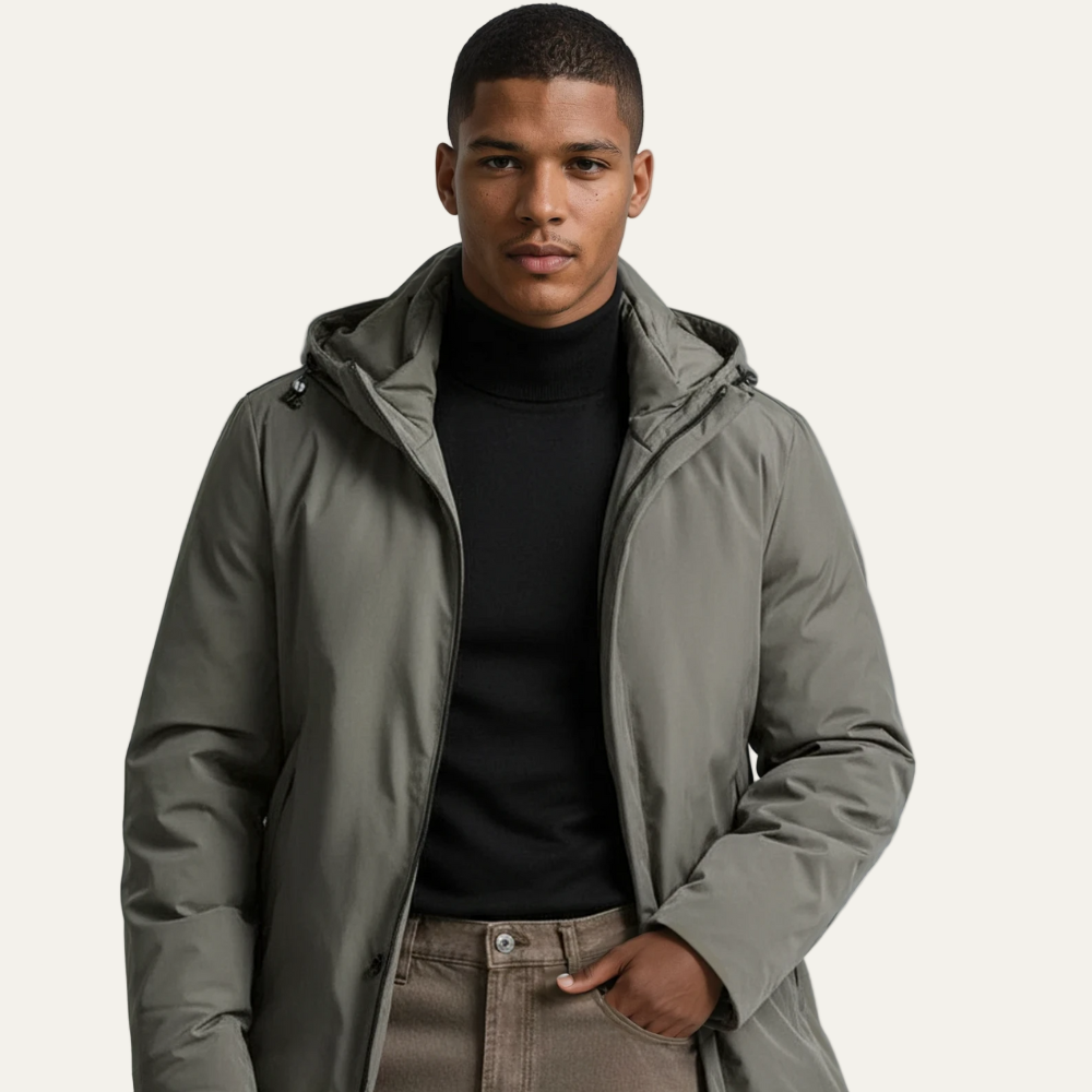 Men's Classic Water Resistant Hooded Jacket - OutfitLondon