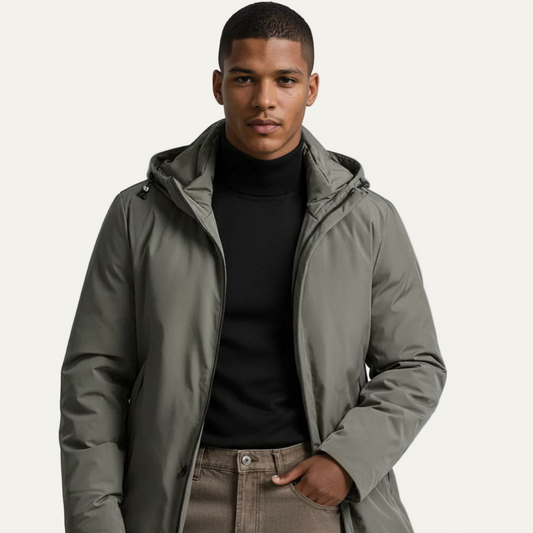 Men's Classic Water Resistant Hooded Jacket - OutfitLondon