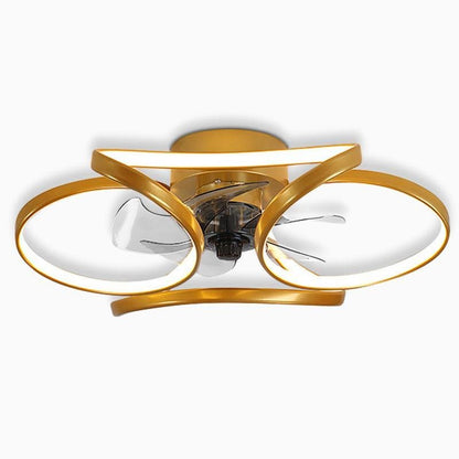 LED Flush Mount Ceiling Fan Light - Modern Design for Living Spaces