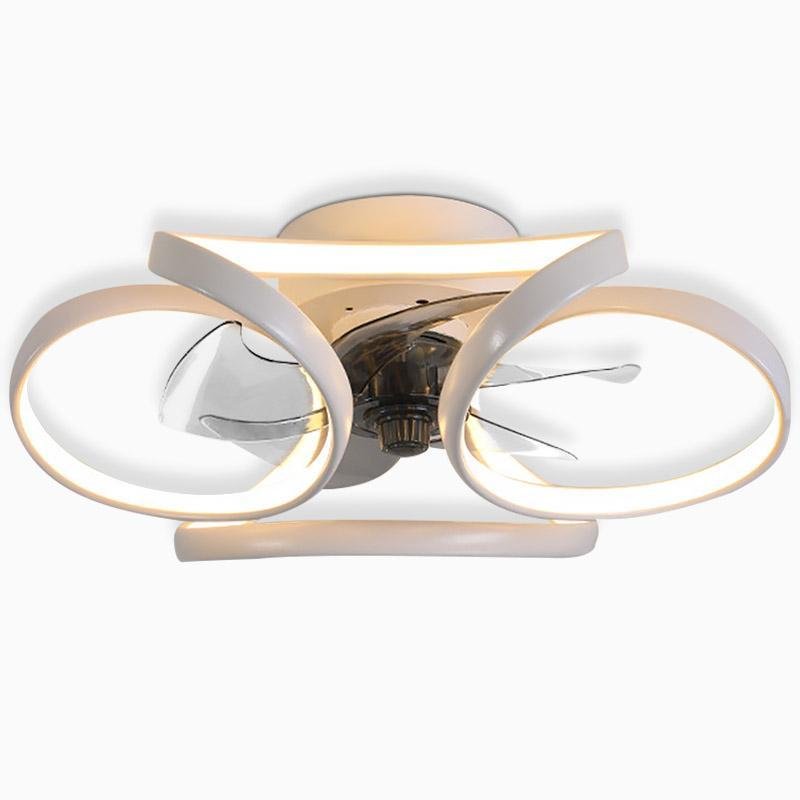 LED Flush Mount Ceiling Fan Light - Modern Design for Living Spaces