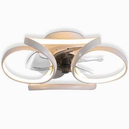 LED Flush Mount Ceiling Fan Light - Modern Design for Living Spaces