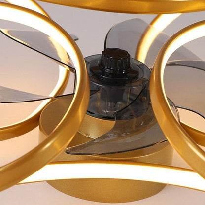 LED Flush Mount Ceiling Fan Light - Modern Design for Living Spaces
