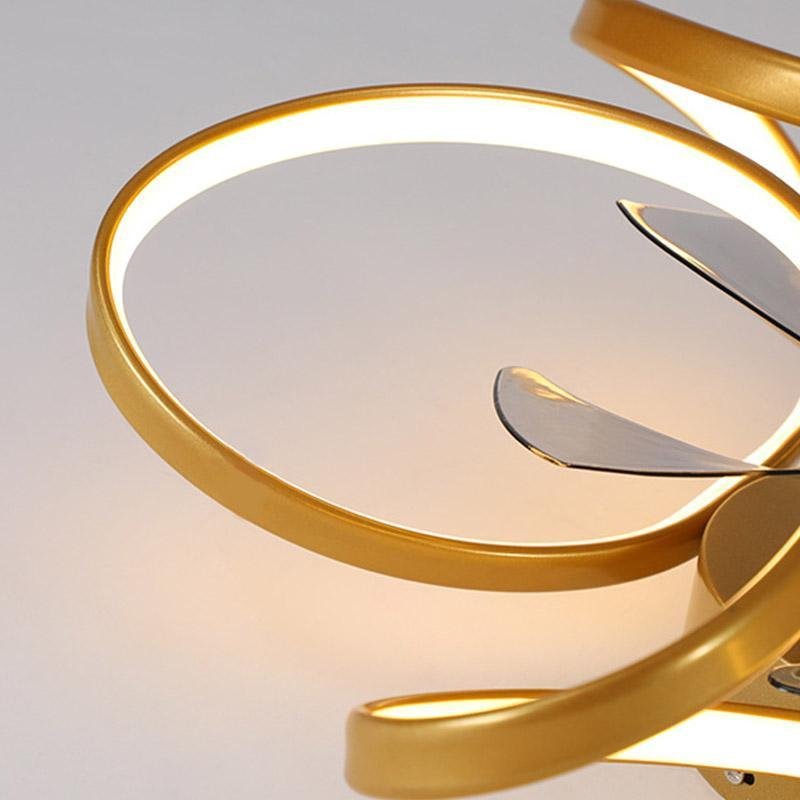 LED Flush Mount Ceiling Fan Light - Modern Design for Living Spaces