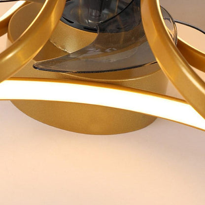 LED Flush Mount Ceiling Fan Light - Modern Design for Living Spaces