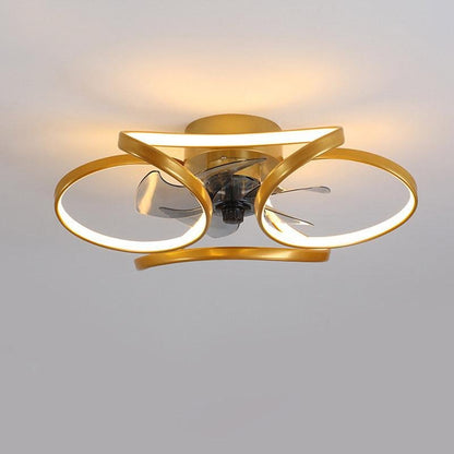 LED Flush Mount Ceiling Fan Light - Modern Design for Living Spaces