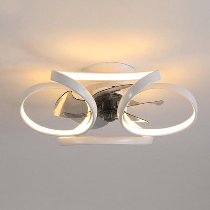 LED Flush Mount Ceiling Fan Light - Modern Design for Living Spaces