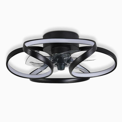 LED Flush Mount Ceiling Fan Light - Modern Design for Living Spaces