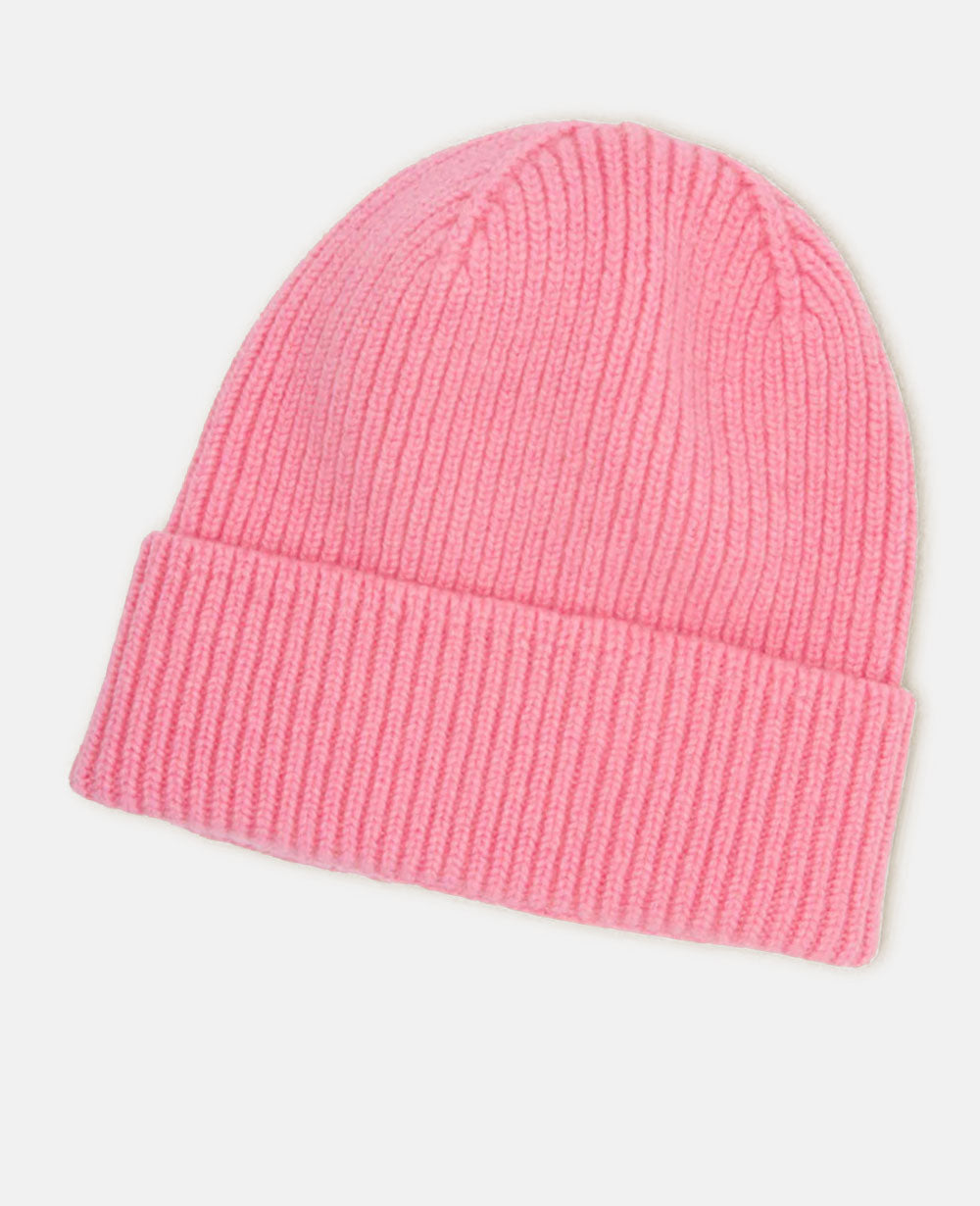Soft Pink Cashmere Beanie Hat - OutfitLondon