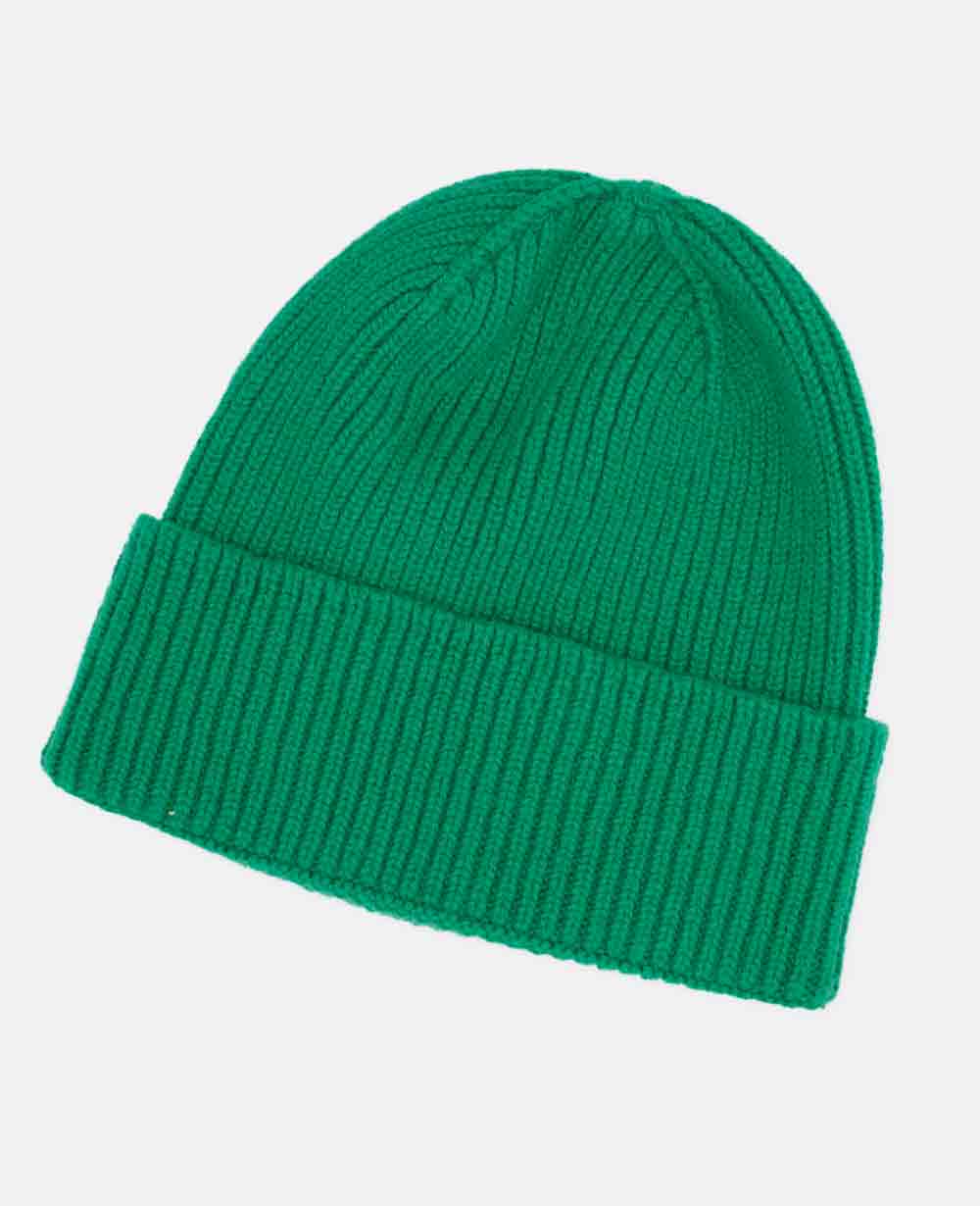 Soft Green Wool Knit Beanie - OutfitLondon