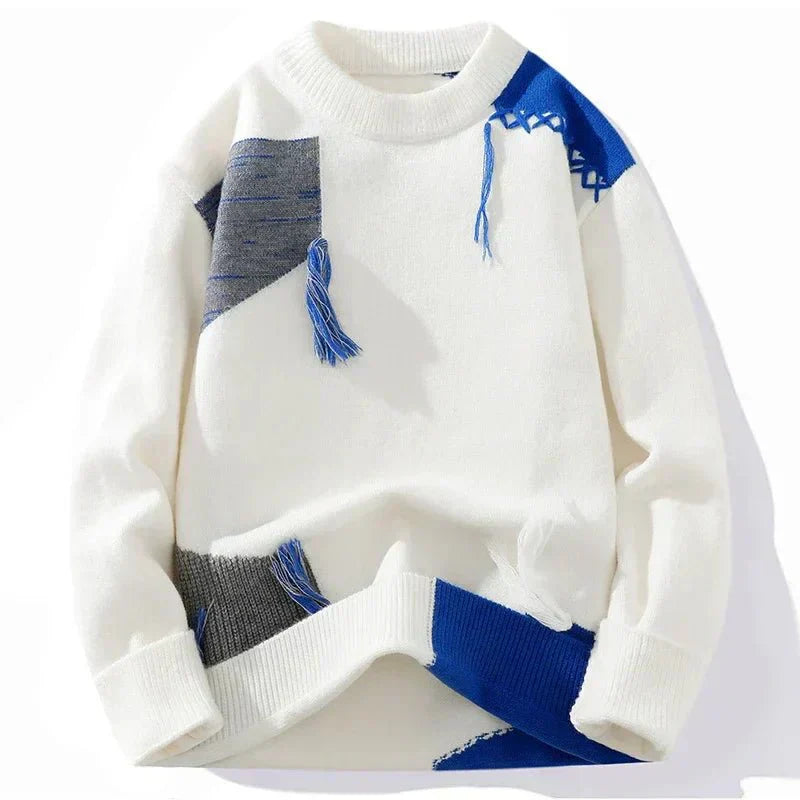 Elliott | Men's Large Soft Knitted Sweater - OutfitLondon