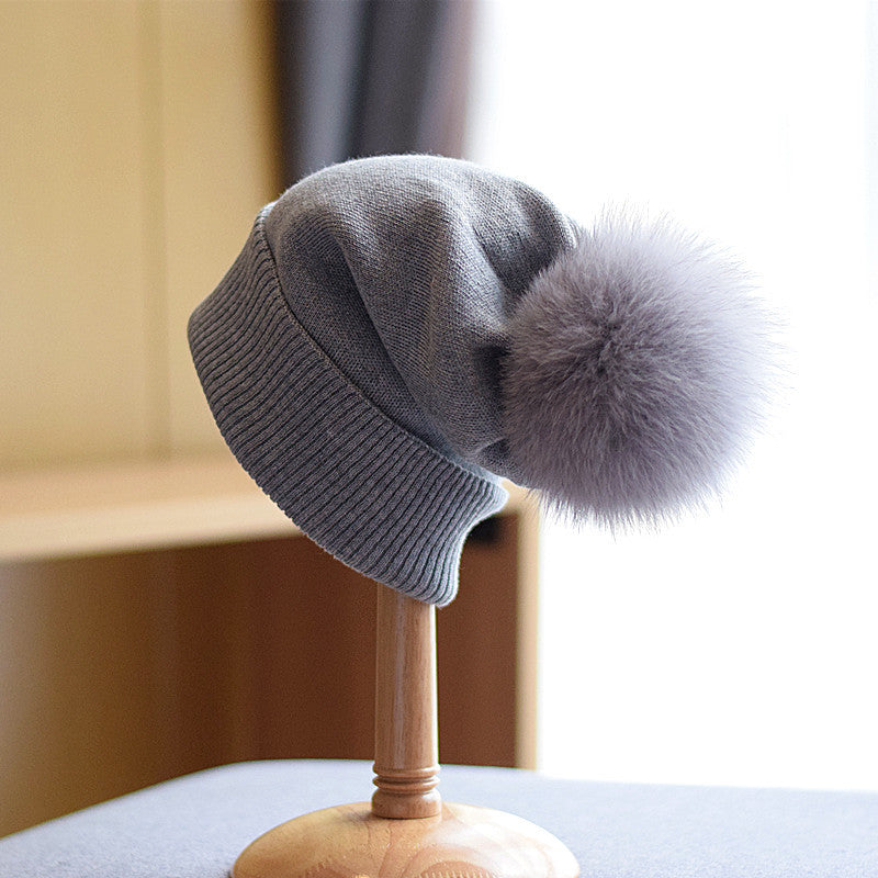 Soft Knit Pom Beanie | Fitted Winter Hat