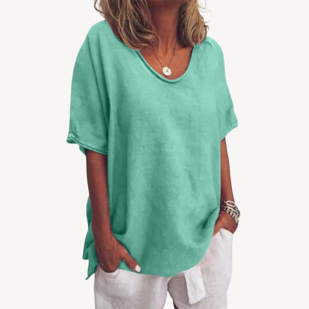 Relaxed Fit Cotton Women's Tee Shirt
