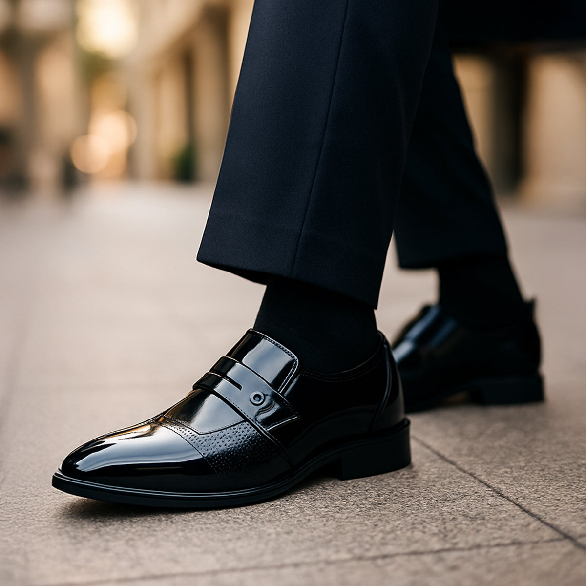 Premium Men's Leather Slip On Dress Loafers