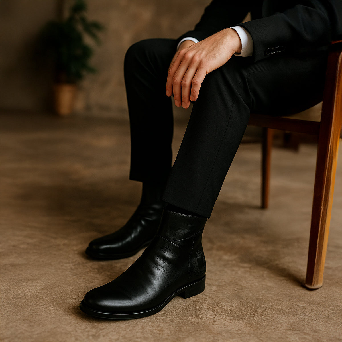 Premium Men's Chelsea Leather Ankle Boots