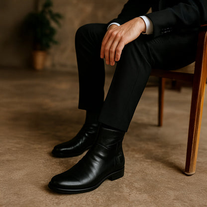 Premium Men's Chelsea Leather Ankle Boots