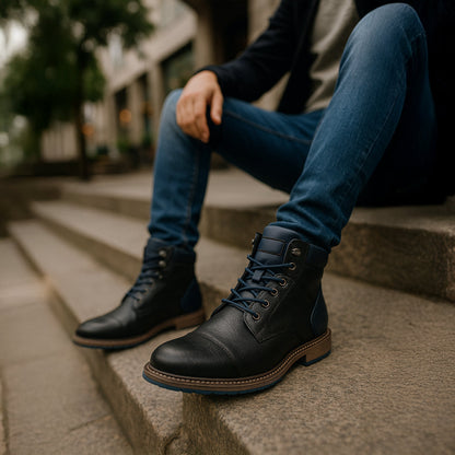 Rugged Leather Military Boots