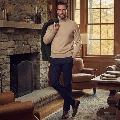Traditional Men's Crew Neck Knitted Sweater