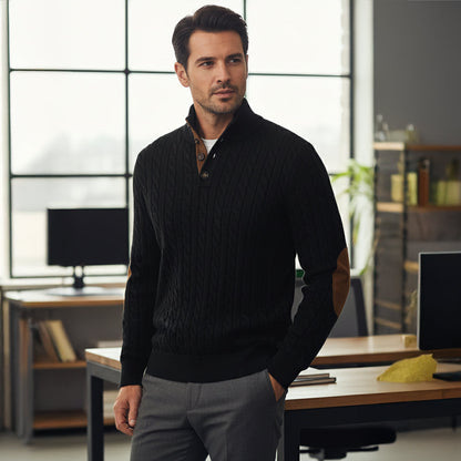 Classic Men's Cable Crew Neck Sweater