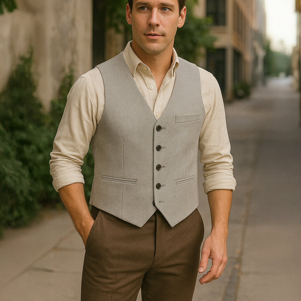 Classic Men's Quilted Waistcoat Vest