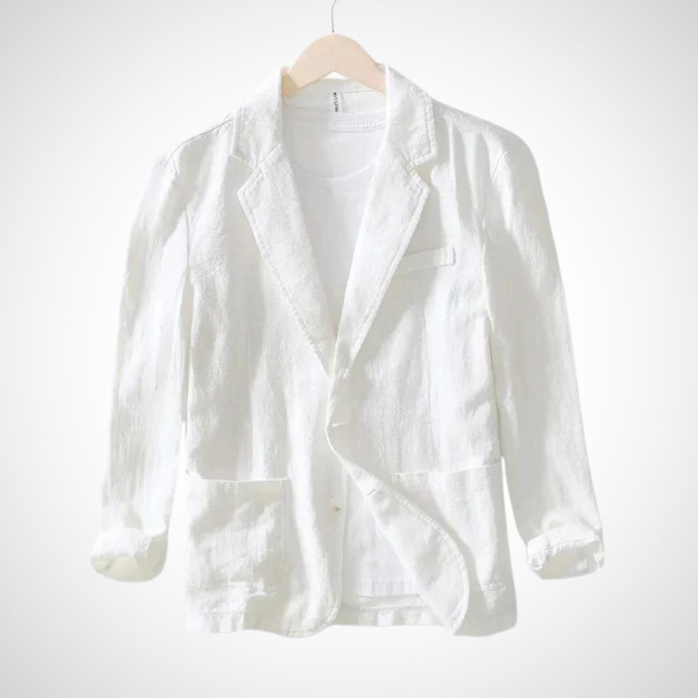 Slim Fit Cotton Linen Blazer for Men