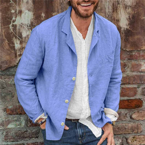 Breathable Casual Linen Jacket for Men