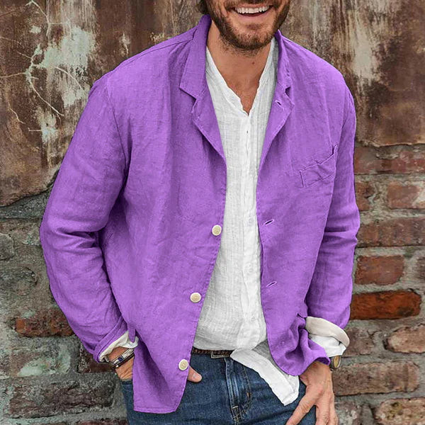 Breathable Casual Linen Jacket for Men