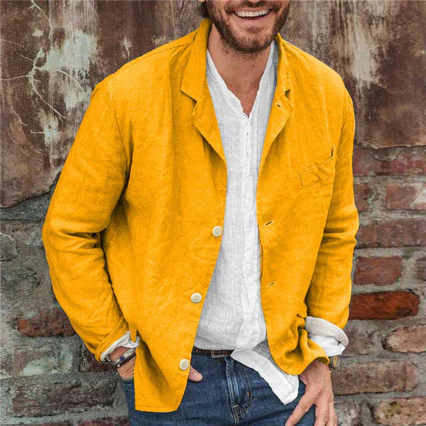 Breathable Casual Linen Jacket for Men