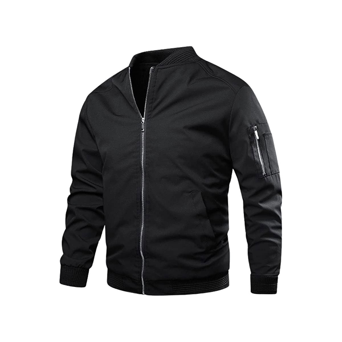 Slim Fit Men's Zip Up Bomber Jacket
