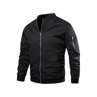 Slim Fit Men's Zip Up Bomber Jacket