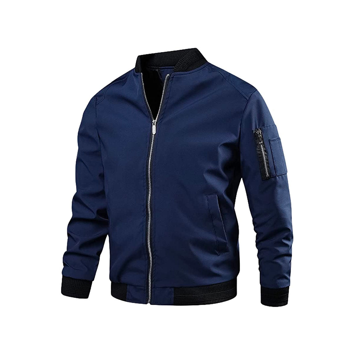 Slim Fit Men's Zip Up Bomber Jacket