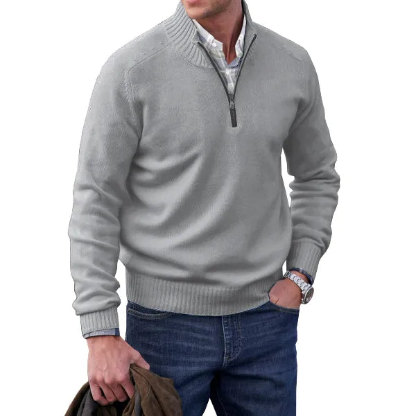 Men's Casual Quarter Zip Sweater