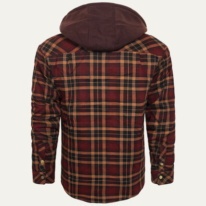 Warm Quilted Plaid Flannel Shirt Jacket