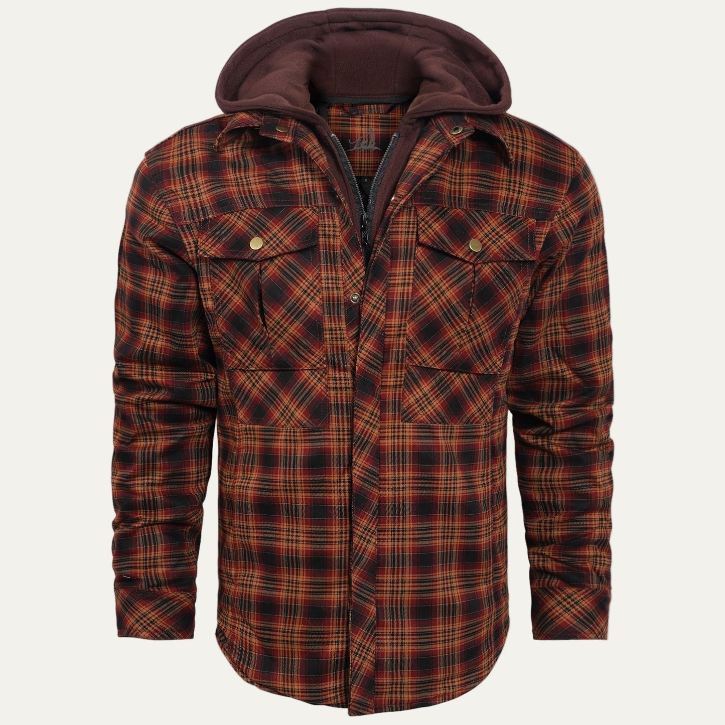 Warm Quilted Plaid Flannel Shirt Jacket