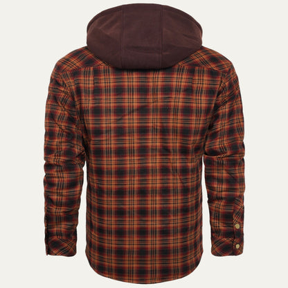 Warm Quilted Plaid Flannel Shirt Jacket