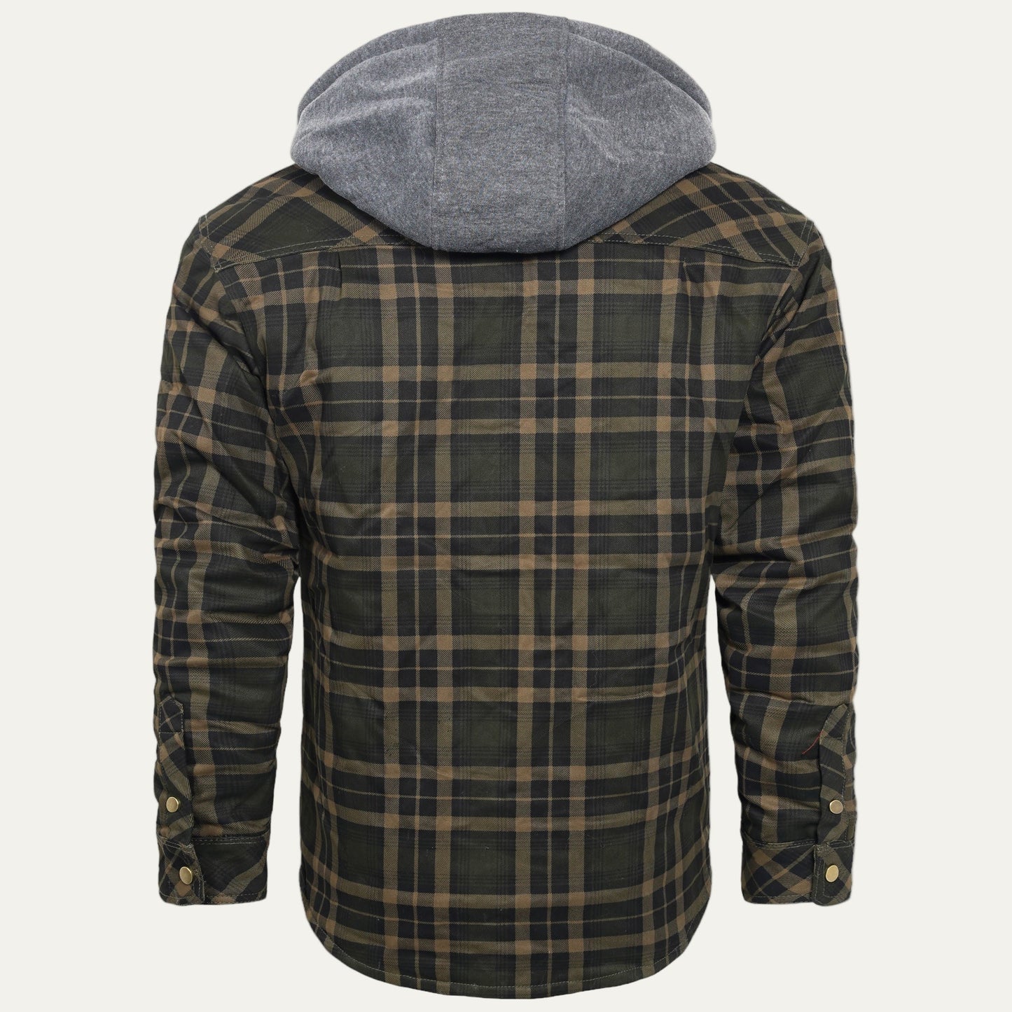 Warm Quilted Plaid Flannel Shirt Jacket