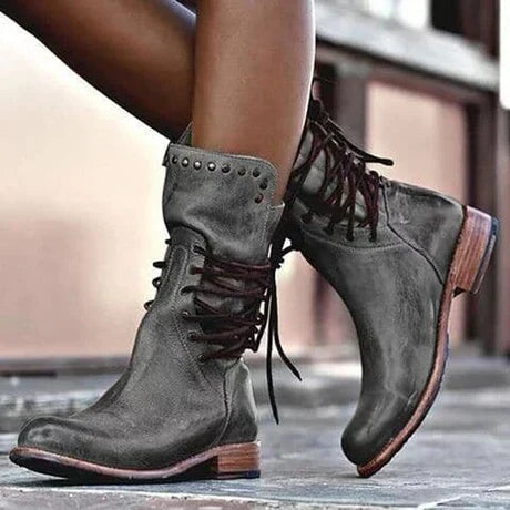 Stylish Womens Leather Ankle Boots
