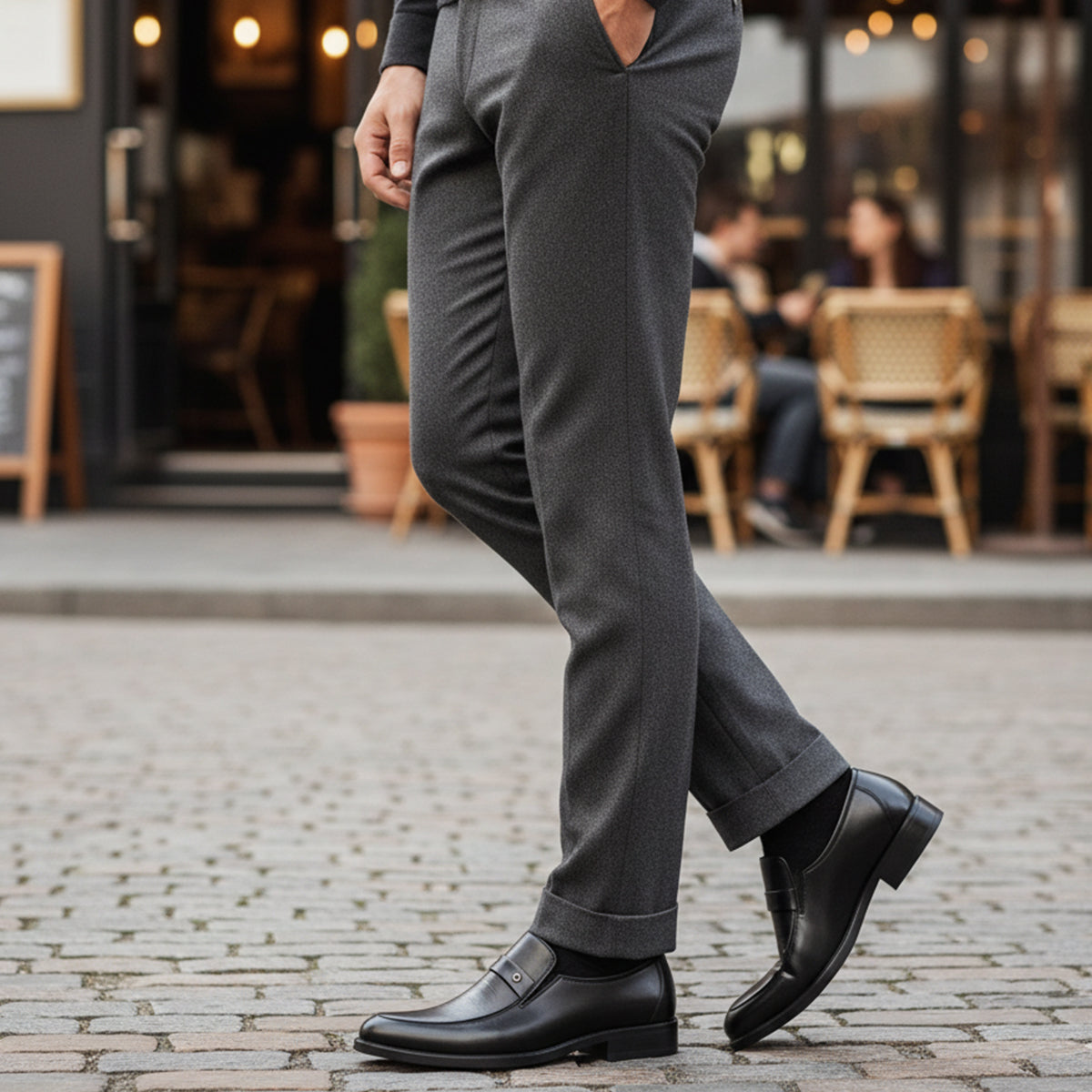 Vintage Style Leather Slip On Shoes