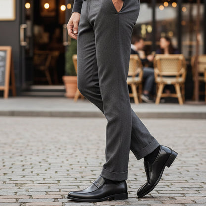 Vintage Style Leather Slip On Shoes