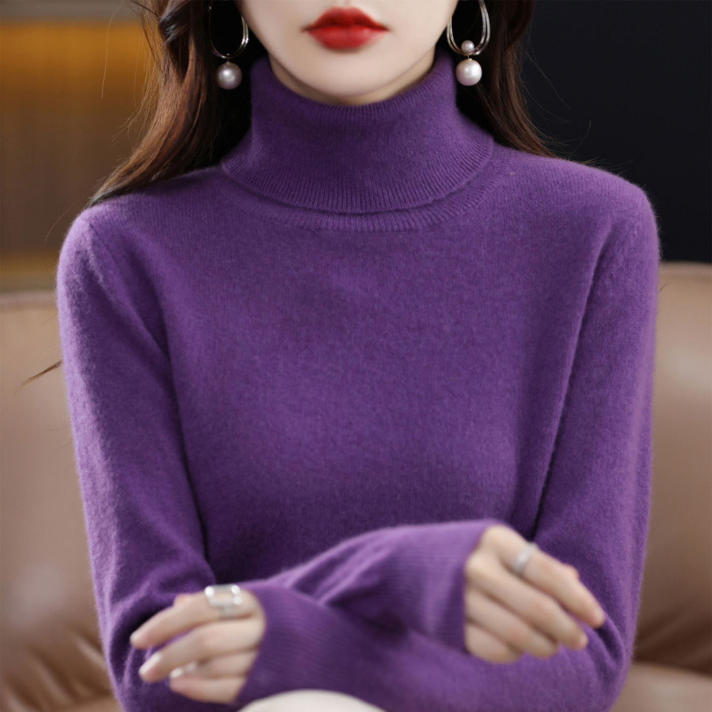 Soft Premium Women's Turtleneck Sweater