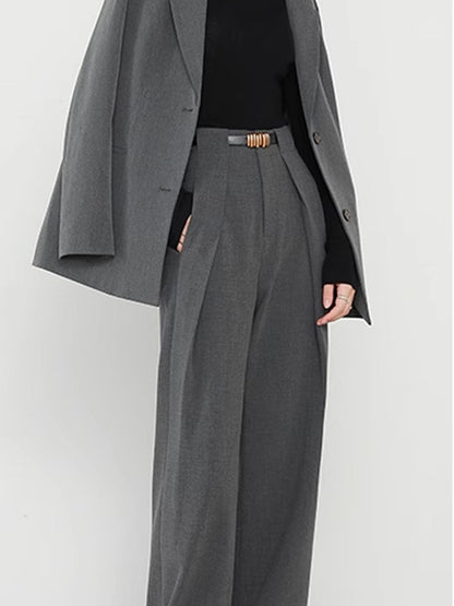 Lillian | Straight Fit Plain Pocket Holiday Pants