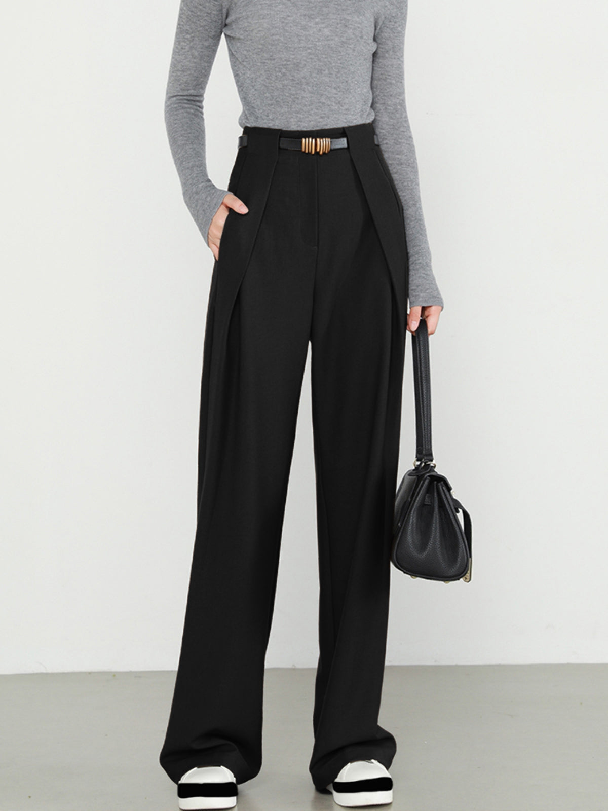 Lillian | Straight Fit Plain Pocket Holiday Pants