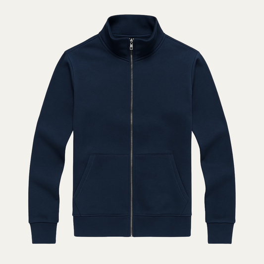 Men's Slim Fit Cotton Zip Jacket Casual Wear - OutfitLondon