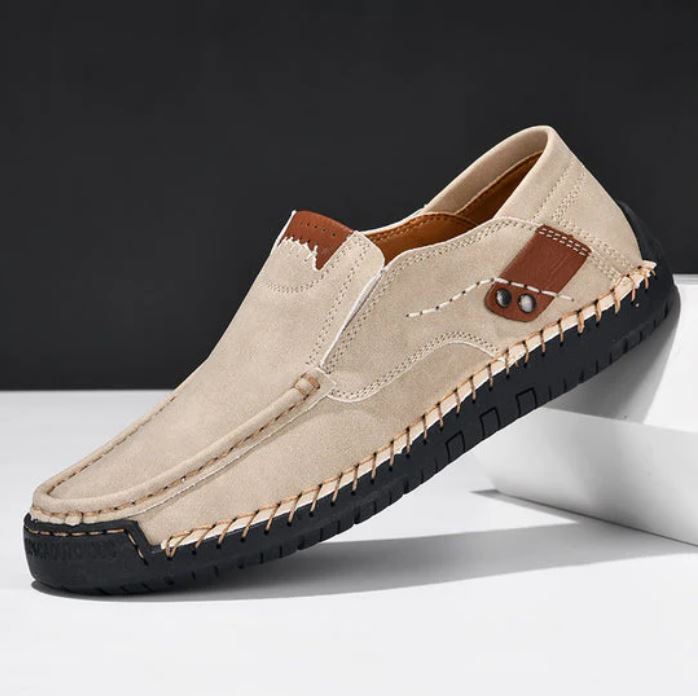 Relaxed Fit Mens Genuine Leather Loafers