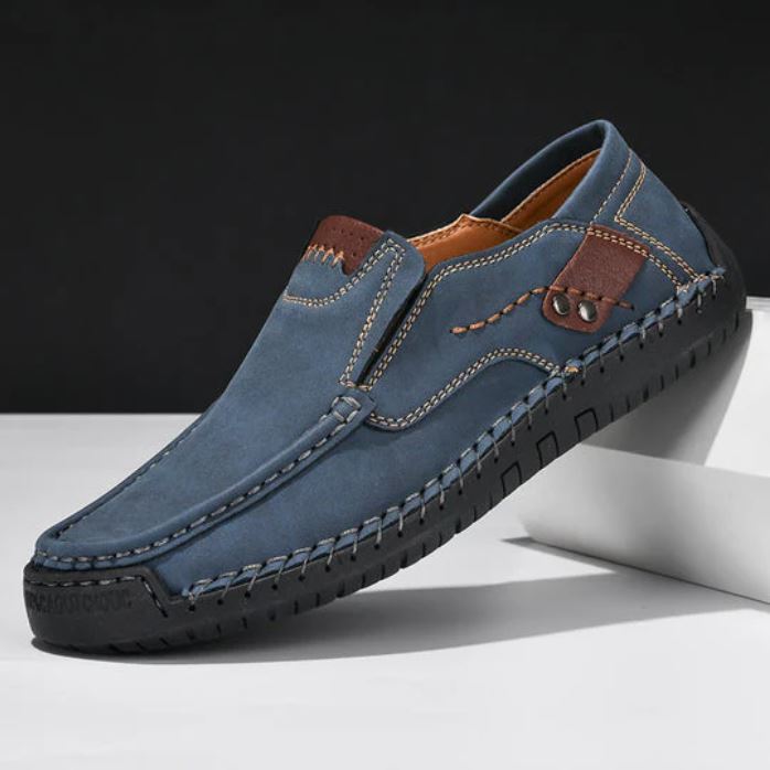Relaxed Fit Mens Genuine Leather Loafers