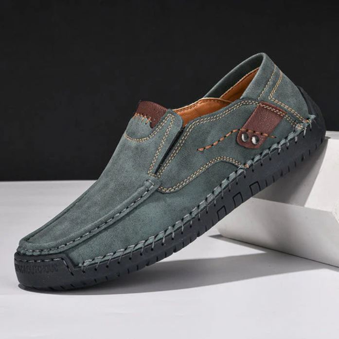 Relaxed Fit Mens Genuine Leather Loafers