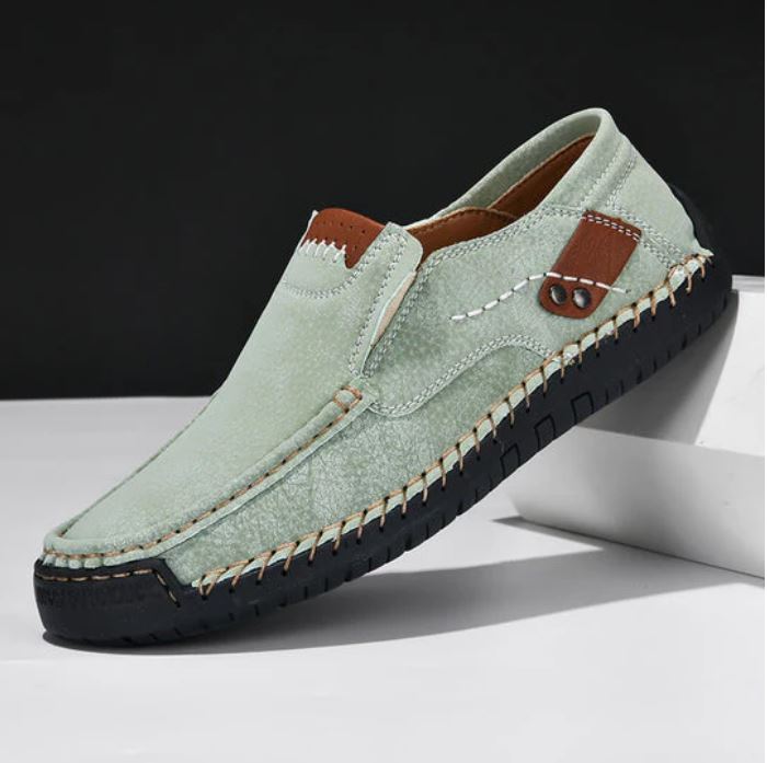 Relaxed Fit Mens Genuine Leather Loafers