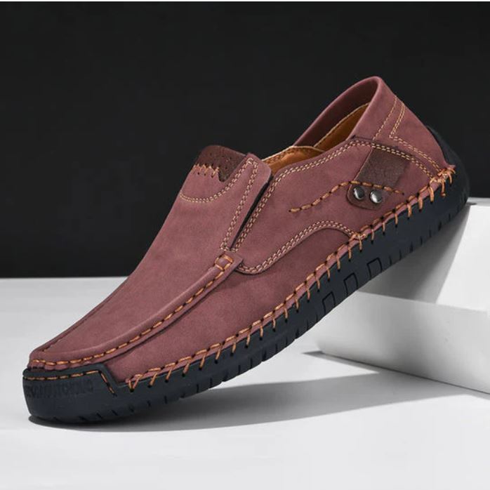 Relaxed Fit Mens Genuine Leather Loafers