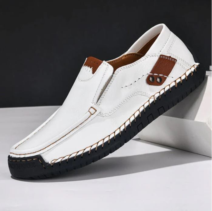 Relaxed Fit Mens Genuine Leather Loafers